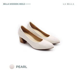 สินค้า LA BELLA รุ่น BELLA WOODEN HEELS - PEARL