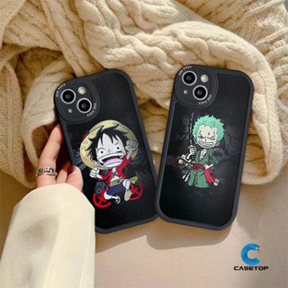 เคสโทรศัพท์มือถือ Tpu แบบนิ่ม ป้องกันกระแทก ลายการ์ตูน One Piece Luffy Zoro น่ารัก สําหรับ IPhone 11 13 14 12 Pro MAX 7 6s 14 8 6 Plus XR X XS MAX SE 2020