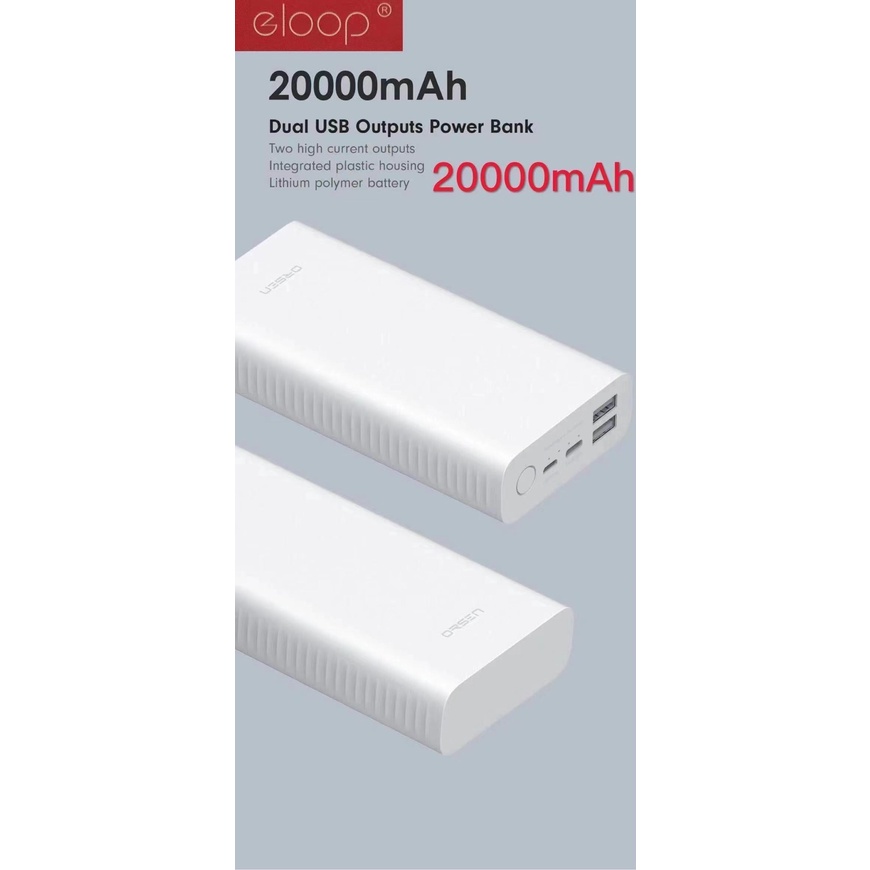 eloop-รุ่น-e39-ของแท้-100-ประกัน-1-ปี-แบตสำรอง-power-bank-20000-mah-ฟรี-สาย-micro-usb