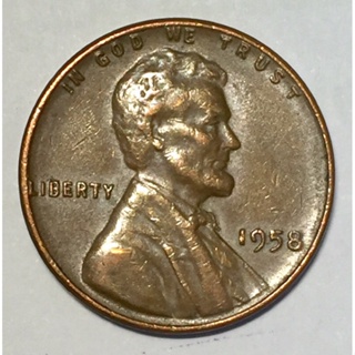 🔥 เหรียญลินคอล์นเซน หลังรวงข้าว ปี 1958(ปีสุดท้าย)/ มิ้นท์ P+D/ คู่ 2 เหรียญ