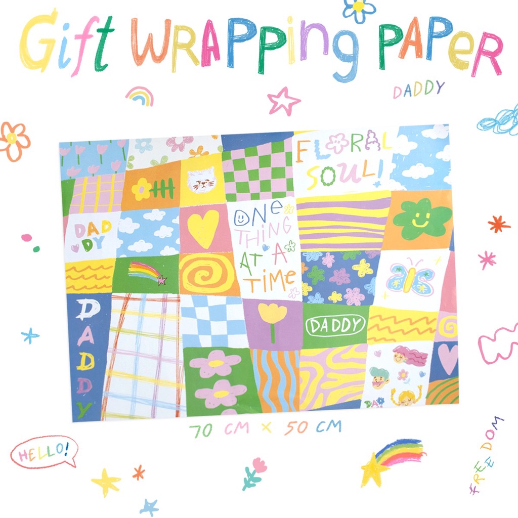 daddy-gift-wrapping-paper-กระดาษห่อของขวัญ-ลายน่ารักๆ