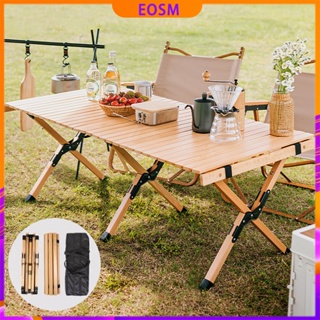 EOSM โต๊ะไม้พับได้ Folding table ทำด้วยไม้ กลางแจ้ง ในร่ม พับเก็บได้ พกพาสะดวก รับน้ำหนักได้ประมาณ120KG