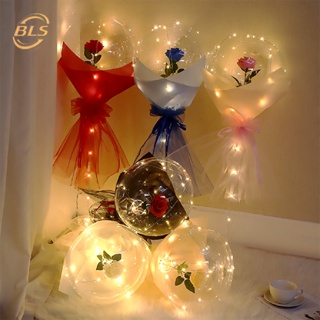 ช่อดอกเดซี่ LED สีโปร่งใส 1 ชุด / ลูกโป่งดอกไม้เรืองแสง DIY / งานแต่งงาน ปาร์ตี้ วาเลนไทน์ ของขวัญ ตกแต่ง