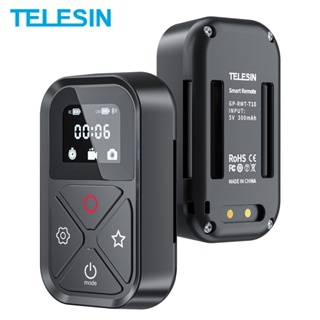 Telesin รีโมตควบคุมบลูทูธ 80 ม. พร้อมสายคล้องข้อมือ อุปกรณ์เสริม สําหรับกล้อง GoPro Hero 11 10 9 8 Max สมาร์ทโฟน