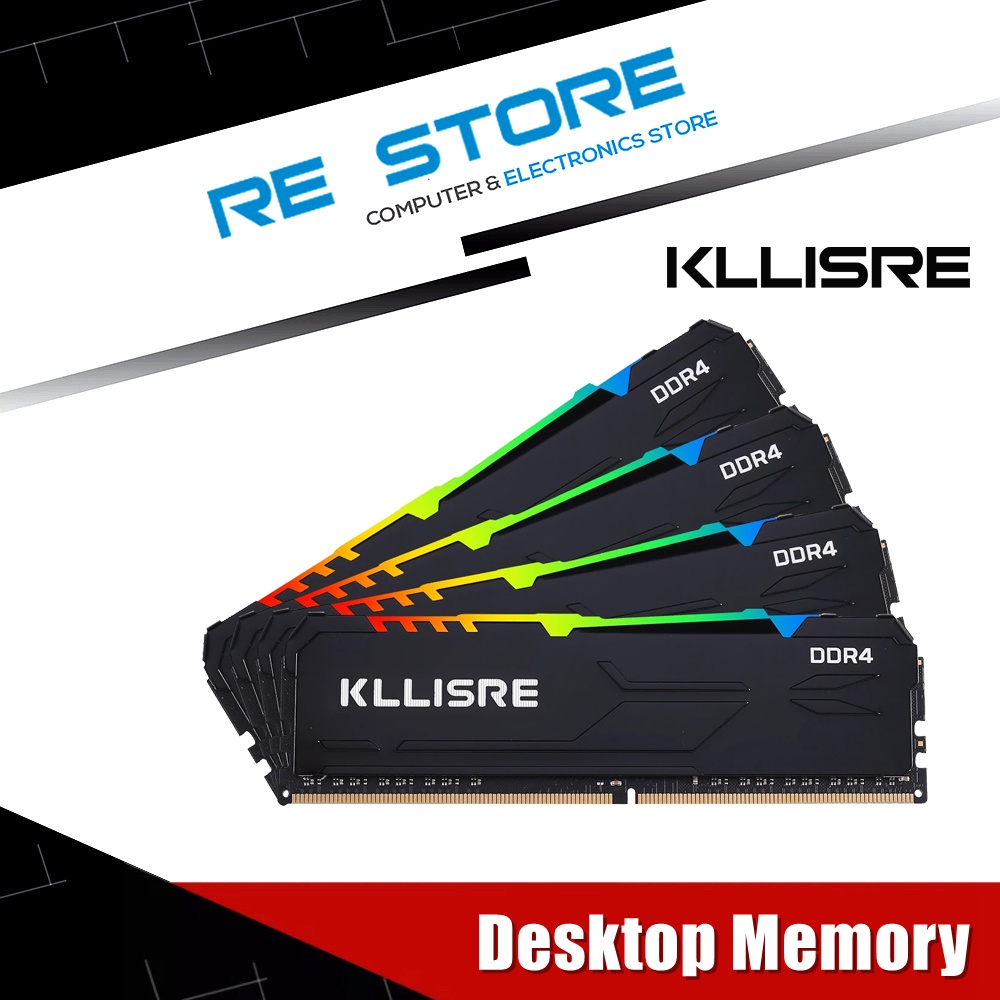 NEW Kllisre DDR4 8GB 16GB RGB 3200 MHz 3200MHz Desktop Memory non-ECC ...