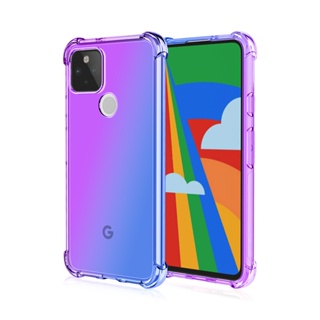 เคสโทรศัพท์มือถือแบบนิ่ม TPU กันกระแทก ไล่โทนสี สําหรับ Google Pixel 5A 5G 4A 4G 6 6A 7 Pro 5