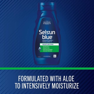 Selsun Blue Dandruff Shampoo ยาสระผมขจัดรังแค ขนาด 325ml. นำเข้าจากอเมริกา Selsun Moisturizing with Aloe