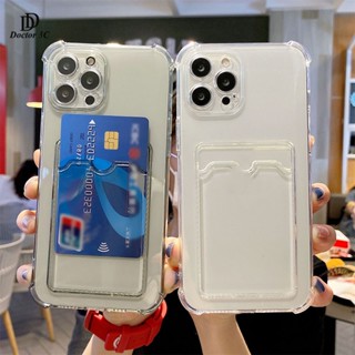 เคสกันกระแทกเคสใส่บัตร เคสซิลิโคนใส เคสใสทรงสี่เหลี่ยม iPhone X Xs Max Xr 8 7 6 6s Plus SE 2022 2020 SE2 SE3 4G 5G