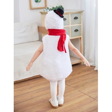 พร้อม-ส่ง-ชุดตุ๊กตาหิมะเด็กผู้หญิง-ชุดคริสต์มาส