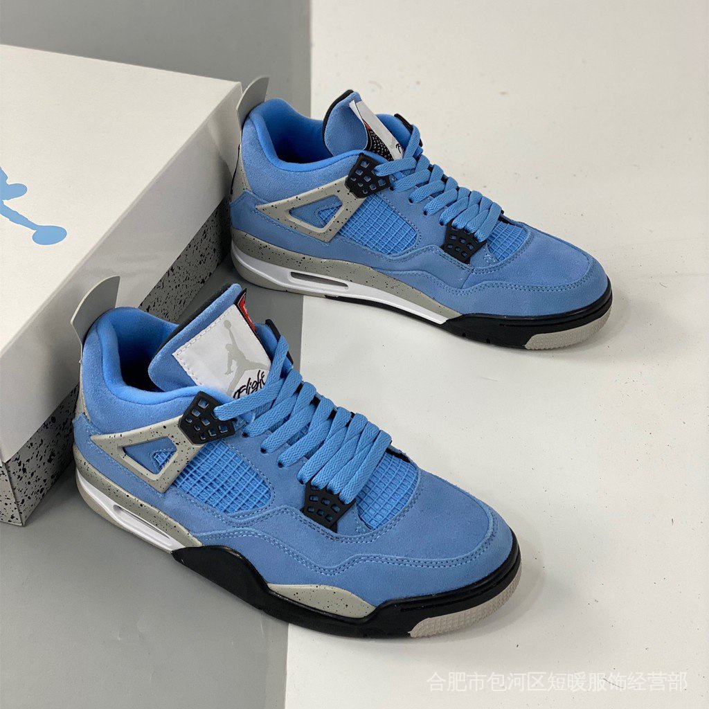 air-jordan-4-retro-university-blue-รองเท้าบาสเก็ตบอล-aj4-lightning-fear-pack-black-cat-military-blue-men-outdoor-sneakers-pmvl