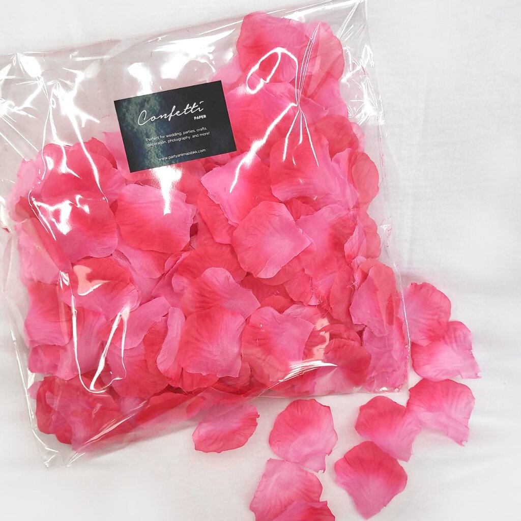 กระดาษโปรย Rose Petal Confetti Ombre Red & Pink (5 grams) Shopee