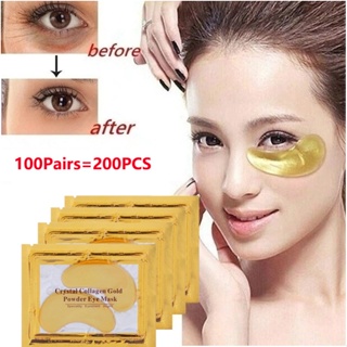 100Pairs=200PCS Gel Eye Mask Beauty Eye Patch Collagen Gold Anti-Puffiness Anti-Wrinkle Remove Dark Circles Anti Aging E