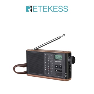 ราคาRetekess TR613 FM / MW / SW วิทยุผู้สูงอายุย้อนยุคแบบพกพารองรับการ์ด TF อินพุตเสียงสเตอริโอ USB แจ็คหูฟัง 3.5 มม