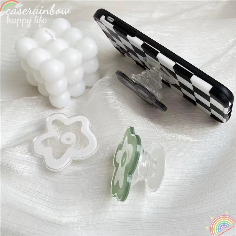 ขาตั้งโทรศัพท์มือถือ-แบบใส-ลายดอกไม้-สีแคนดี้-หลากสี-พับได้-ขยายได้