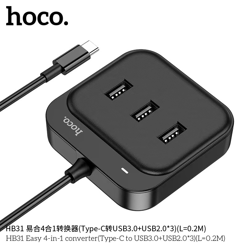 hoco-hb31-easy-4-in-1-converter-type-c-to-usb3-0-usb2-0-3-l-0-2m
