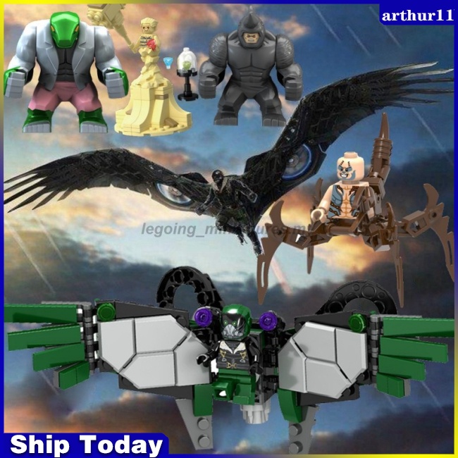 arthur-บล็อกตัวต่อเลโก้-ฟิกเกอร์-avengers-endgame-spiderman-punisher-vulture-sandman