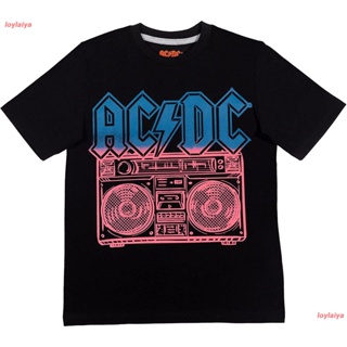 AC/DC Rock Band Boys Graphic Short Sleeve T-Shirt เอซี/ดีซี ​วงร็อค เสื้อยืดพิมพ์ลาย เสื้อยืดผู้ เสื้อยืดผูหญิง เสื้อแนว