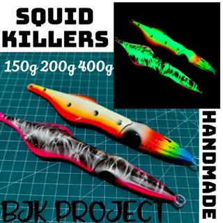Jig SQUID KILLERS จิ๊กสควิดโลหะ 150,200,400 กรัม เต็มรูปแบบ BJK PROJECT