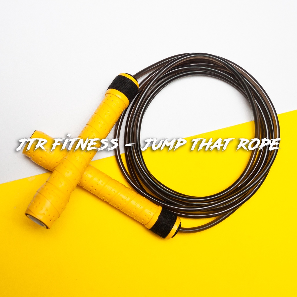 ภาพหน้าปกสินค้าเชือกกระโดดออกกำลังกาย PVC 5mm Jump Rope - 15cm Handmade Handles เลือกสี Grip พันด้าม