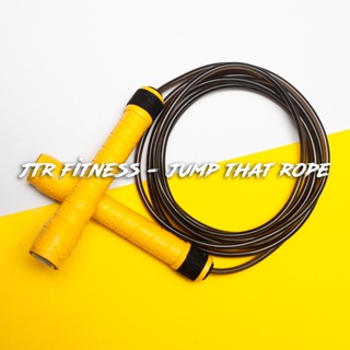 ภาพหน้าปกสินค้าเชือกกระโดดออกกำลังกาย PVC 5mm Jump Rope - 15cm Handmade Handles เลือกสี Grip พันด้าม ที่เกี่ยวข้อง