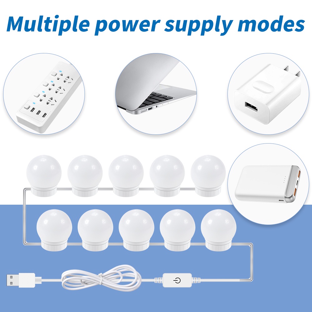 หลอดไฟ-led-2-6-10-14-ดวง-5v-ปรับความสว่างได้-สําหรับแต่งหน้า-ใช้ในครัวเรือน