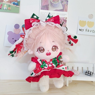 สินค้า ชุดเสื้อผ้าตุ๊กตาไอดอล Ningning Taeyeon Karina Idol ขนาด 20 ซม. สีแดง สีเขียว เหมาะกับของขวัญคริสต์มาส ปีใหม่