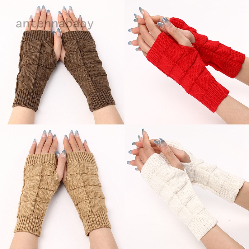 ab-ถุงมือผ้าถัก-สไตล์เกาหลี-ให้ความอบอุ่น-ใส่หน้าหนาว-สีพื้น