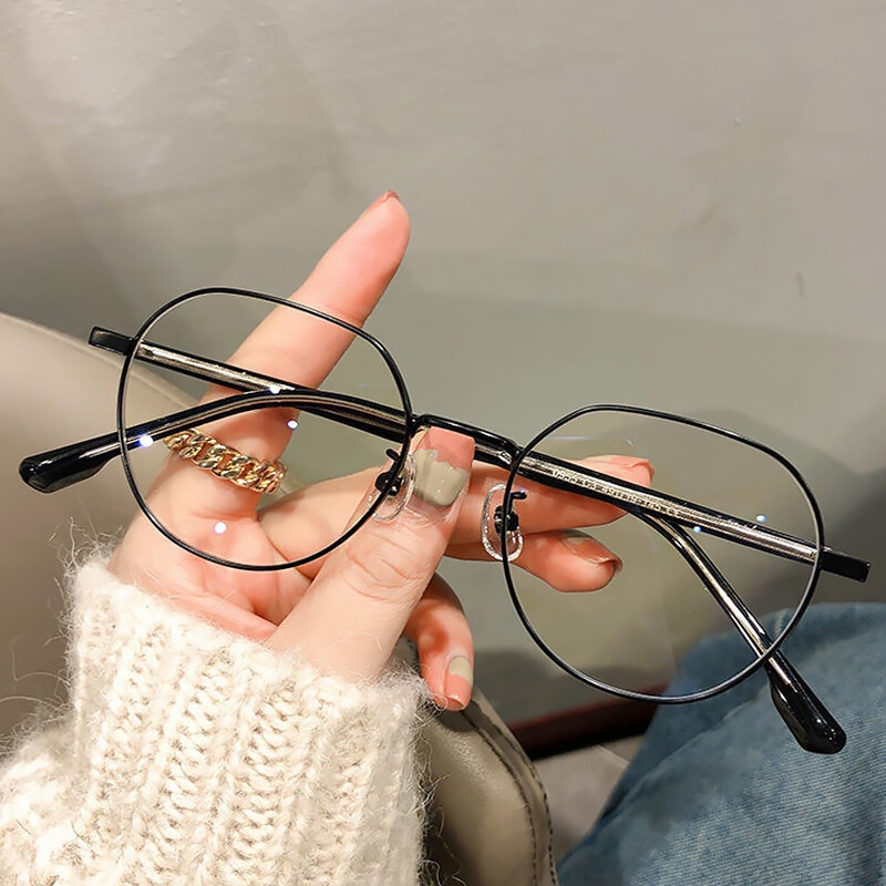 ptq-แว่นสายตาสั้น-สําหรับผู้หญิง-ลดราคา-แว่นตาสายตาสั้น-ป้องกันรังสี-หน้ากลม-ขนาดเล็ก-กรอบแบน-นักเรียนเกาหลี
