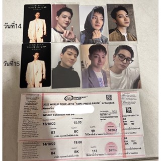 บัตรแข็งคอนเสิร์ต พร้อม photocard jay b tape:press pause