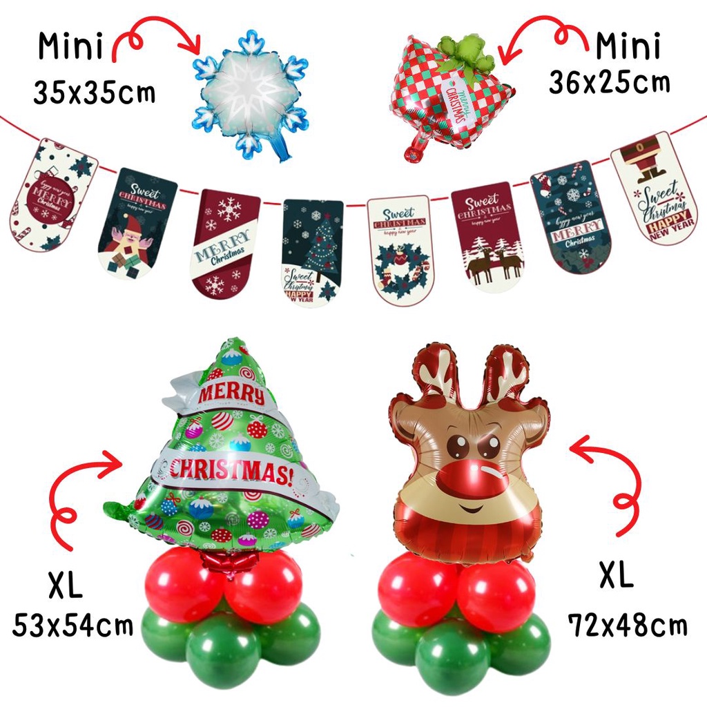 ลูกโป่งคริสต์มาส-set-christmas-balloons-จัดปาร์ตี้ได้ด้วยตัวเอง-พร้อมส่ง-ราคาถูก