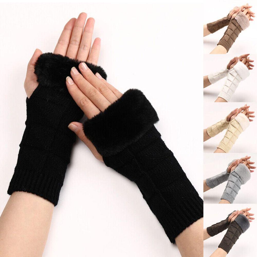 cactu-ถุงมือผ้าถัก-ไร้นิ้ว-ให้ความอบอุ่น-แฟชั่นสําหรับผู้หญิง