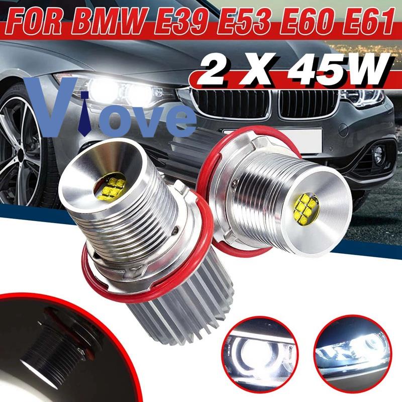 หลอดไฟหน้ารถยนต์-led-45w-สีขาว-2-ชิ้น-สําหรับ-bmw-e39-e53-e60-e61