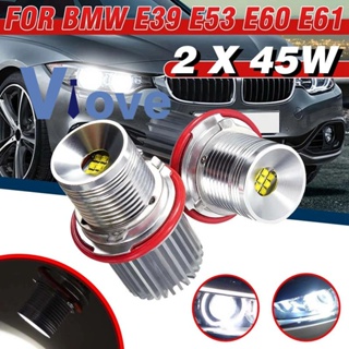 หลอดไฟหน้ารถยนต์ LED 45W สีขาว 2 ชิ้น สําหรับ -BMW E39 E53 E60 E61