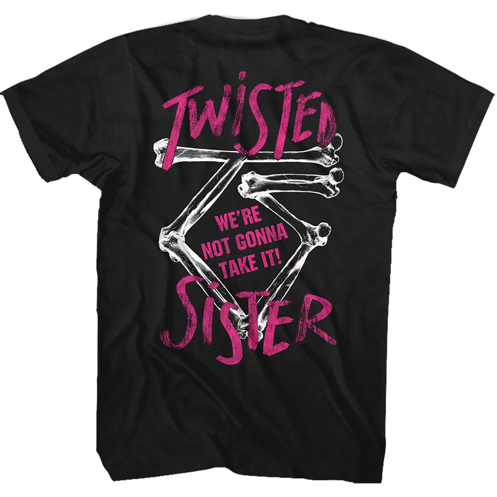 distressed-were-not-gonna-take-it-twisted-sister-t-shirt-เสื้อ-ยืด-ผู้ชาย-เสื้อยืดแขนสั้น