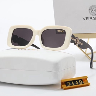 Versace เทรนด์แฟชั่น หรูหรา เต็มกรอบ แว่นกันแดด สําหรับผู้ชายและผู้หญิง UV400