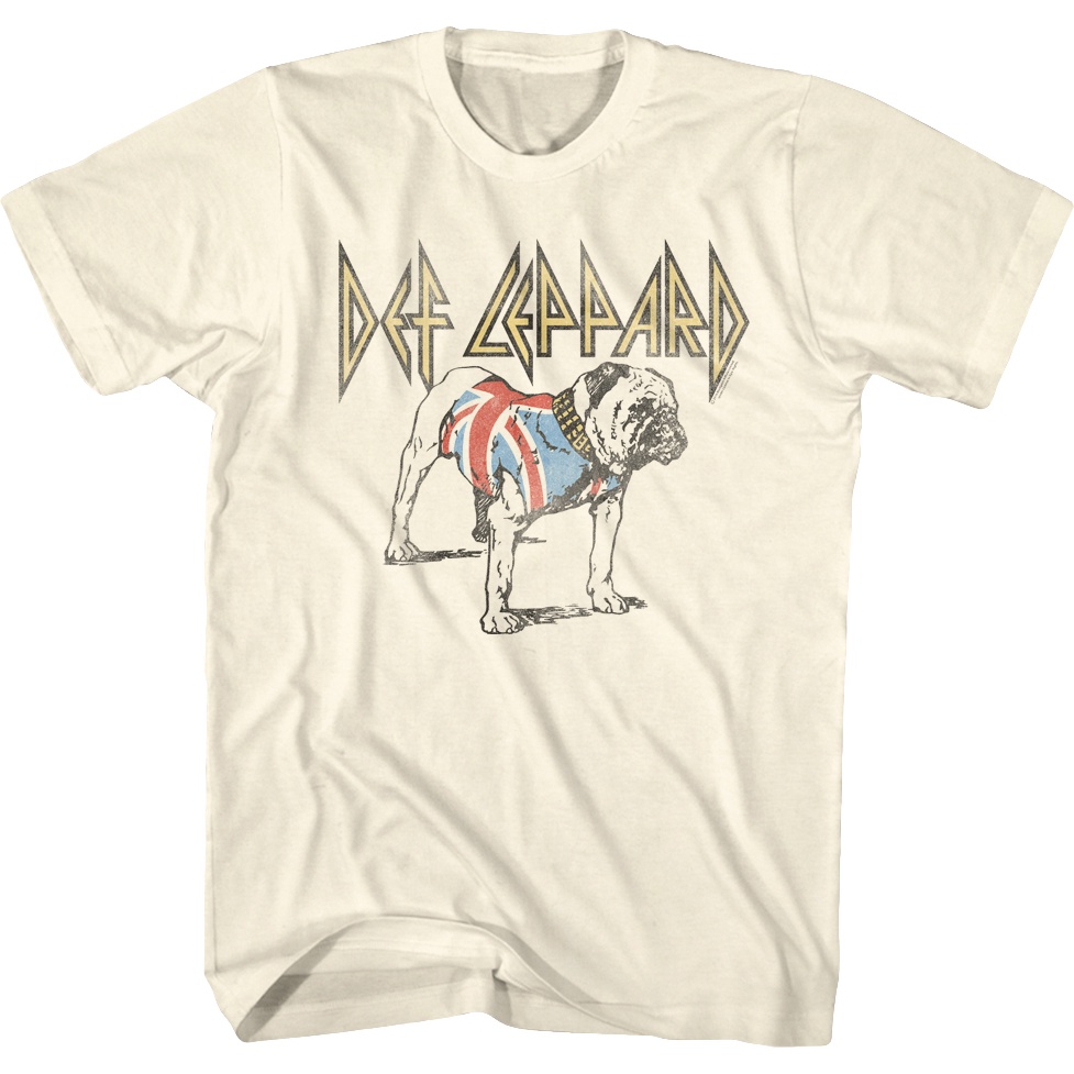 bulldog-def-leppard-t-shirt-เสื้อยืดวินเทจ-เสื้อตราหานคู่