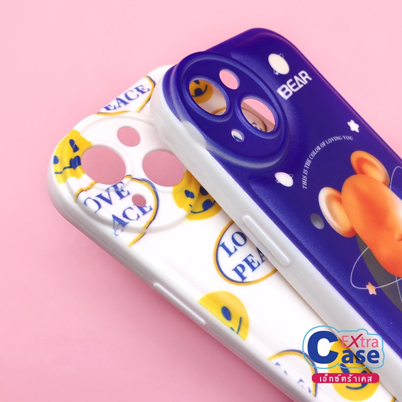 14-14plus-14pro-14promax-เคสมือถือนิ่มผิวเงา-ซิลิโคน-tpu-พิมพ์ลายการ์ตูน-กันกล้องวงกลม