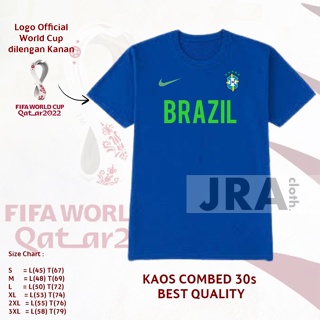 World CUP 2022 BRAZIL AWAY COMBED 30s WORLD CUP Clothes T-Shirt FIFA