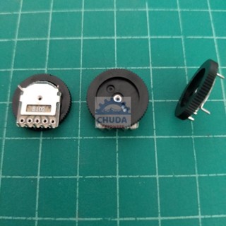 โพเทนชิโอมิเตอร์ Wheel Duplex Potentiometer วอลลุ่ม Volume control 3 ขา 5 ขา ขนาด 2x16mm #ล้อหมุน(2x16mm) (1 ตัว)