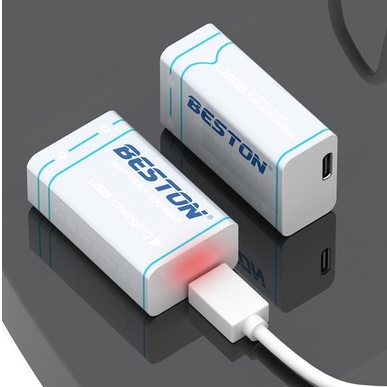 ถ่านชาร์จ-beston-9v-แบตเตอรี่ชาร์จ-9-โวลต์-1000-mah-usb-9v-rechargeable-lithium-battery-1-ก้อน-คุณภาพสูง-ราคาถูก