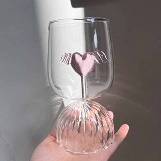 พร้อมส่ง💓 แก้วไวน์ หัวใจ Cupid
