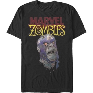 Zombie Captain America Marvel Comics T-Shirt Tee เสื้อวินเทจผญ