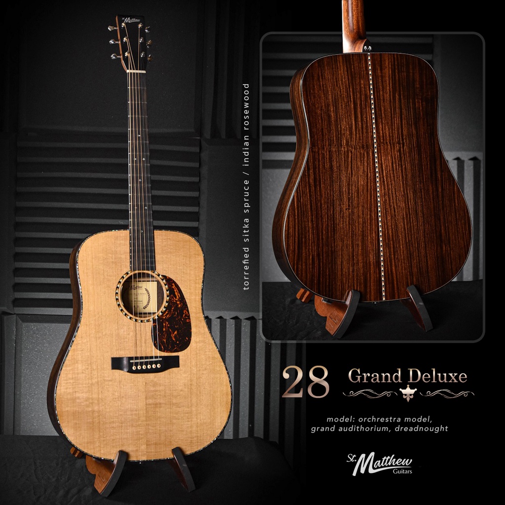 st-matthew-28-grand-deluxe-series-กีตาร์โปร่งไฟฟ้า-all-solid-torrefied-sitka-spruce-rosewood-d-28-om-28-ga-28