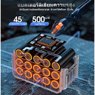 ภาพขนาดย่อของภาพหน้าปกสินค้า20000mAH ปืนฉีดน้ำแรงดันสูงไร้สาย ปืนฉีดน้ําแรงดันสูงล้างรถ เครื่องฉีดน้ำแรงดันสูงไร้สาย พร้อมกระเป๋า 199v / 299V จากร้าน abc_tablet บน Shopee ภาพที่ 8