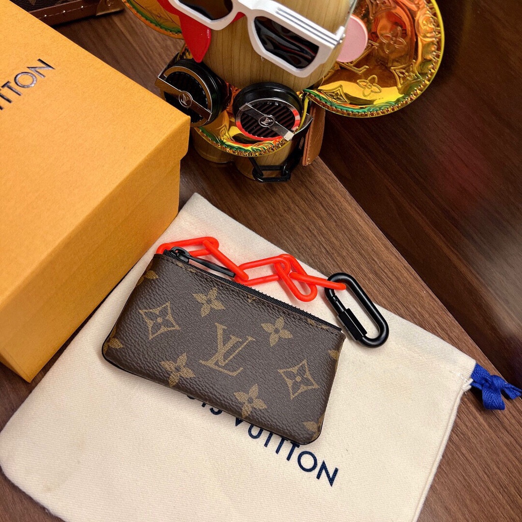 พรี-ราคา2300-lv-louis-vuitton-หนังแท้-กระเป๋าโซ่-กระเป๋าเศษสตางค์-พวงกุญแจ