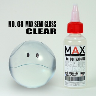 สีแอร์บรัช MAX COLOR SEMI GLOSS CLEAR No.08 สำเร็จรูปพร้อมใช้งาน