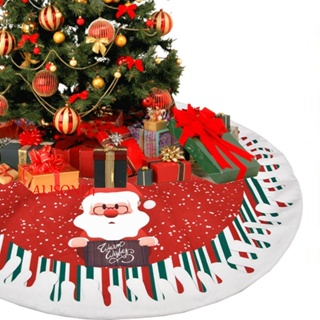 Alisond1 ตกแต่งคริสต์มาส 1 ชิ้น แฟชั่น ใช้ซ้ําได้ ผ้าซานต้า / ผ้าลินิน กวาง DIY อุปกรณ์ปาร์ตี้ รูปแบบคริสต์มาส คลุมพรม ปูพื้น