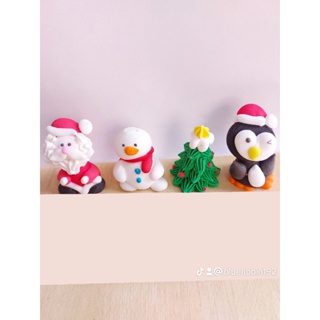 พร้อมส่ง Merry Christmas cake sugar gumpaste กัมเพส น้ำตาล สวยมาก ขายดี น้ำตาลแต่งขนม cake topper น้ำตาล เค้กเทศกาลคริสม