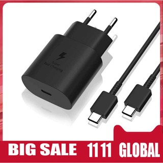 ของแท้ สายชาร์จ Usb Type C Pd 25W EU US ชาร์จเร็ว สําหรับ Samsung Galaxy S21 S21+ S20 FE Note 20 Ultra 10 10+ M51