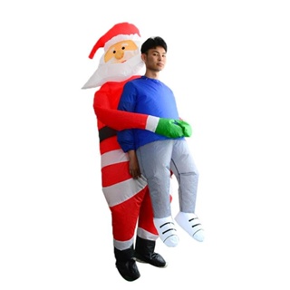 ภาพขนาดย่อของภาพหน้าปกสินค้าชุดคอสเพลย์ซานตาคลอสเป่าลม สําหรับปาร์ตี้คริสต์มาส จากร้าน topgeehk.th บน Shopee